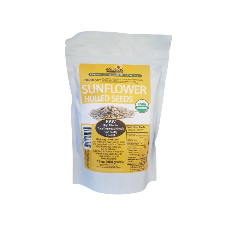 SUNFLOWER SEEDS, HULLED ORGANIC, RAW