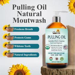 Pulling Oil Organic Herbal Mouthwash Teeth Whitener