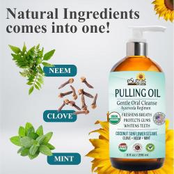 Pulling Oil Organic Herbal Mouthwash Teeth Whitener